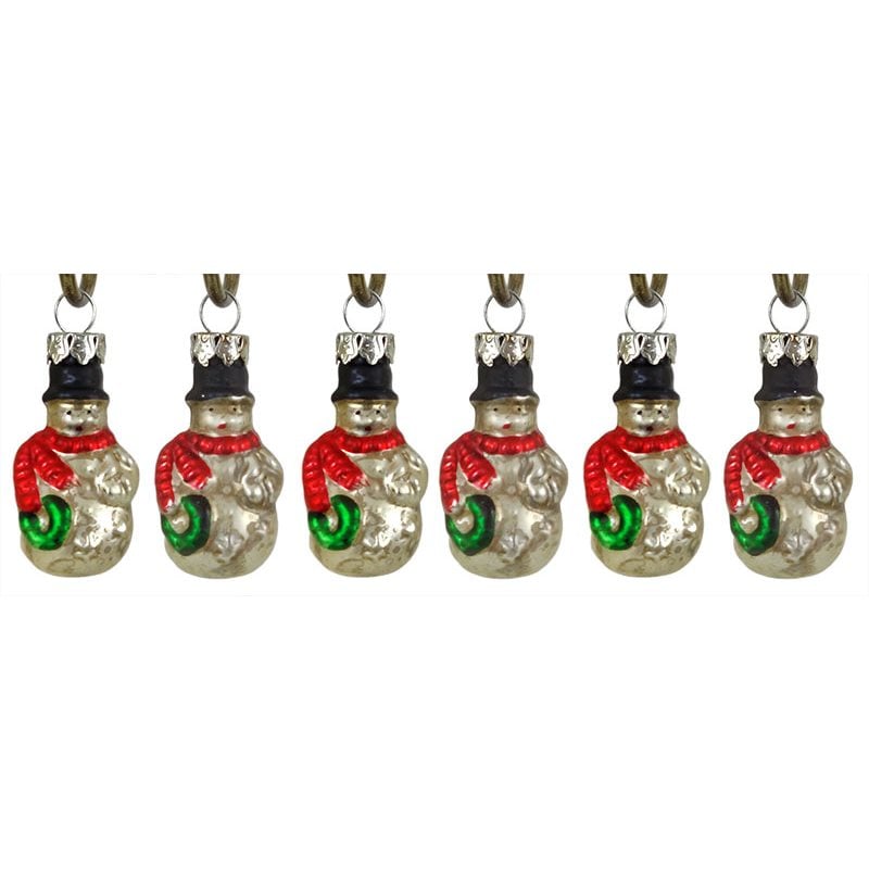 Mini Snowman Boxed Ornaments Set/6