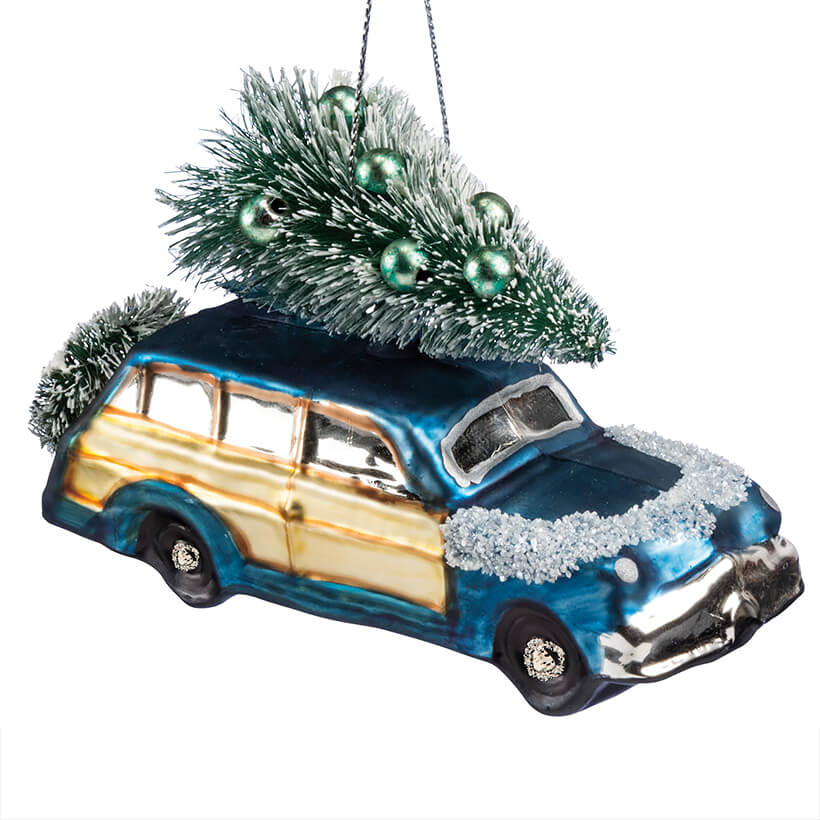 Blue Christmas Car Ornament