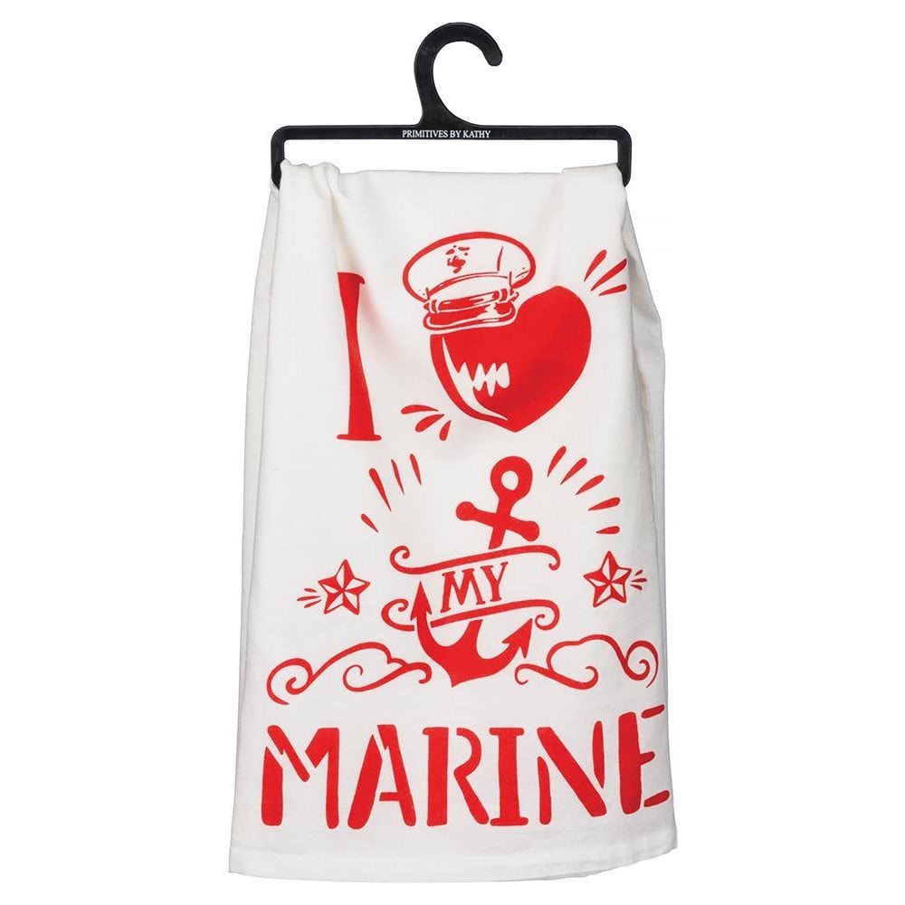 I Love My Marine Towel