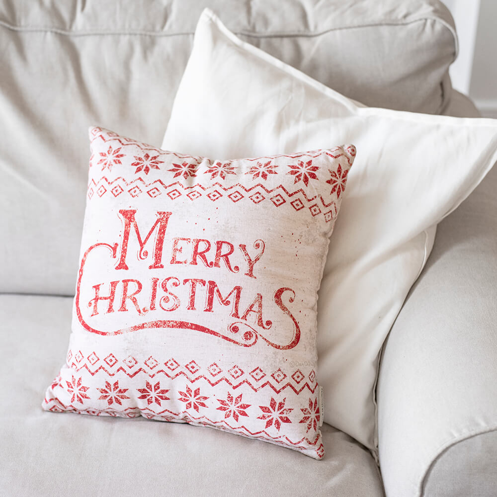 Nordic Merry Christmas Pillow