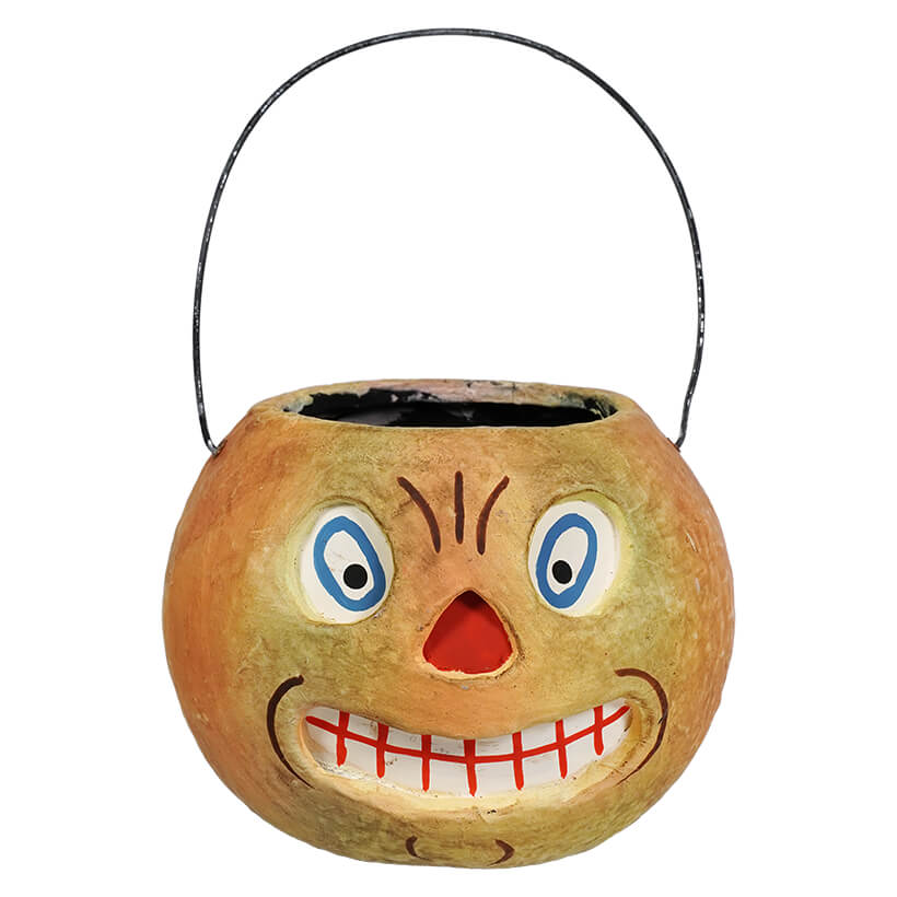 Vintage Halloween Wild-Eyed Grinning Bucket