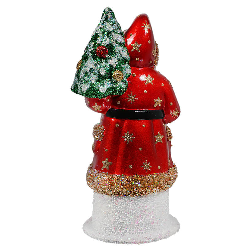 Red Santa With Stars And Tree