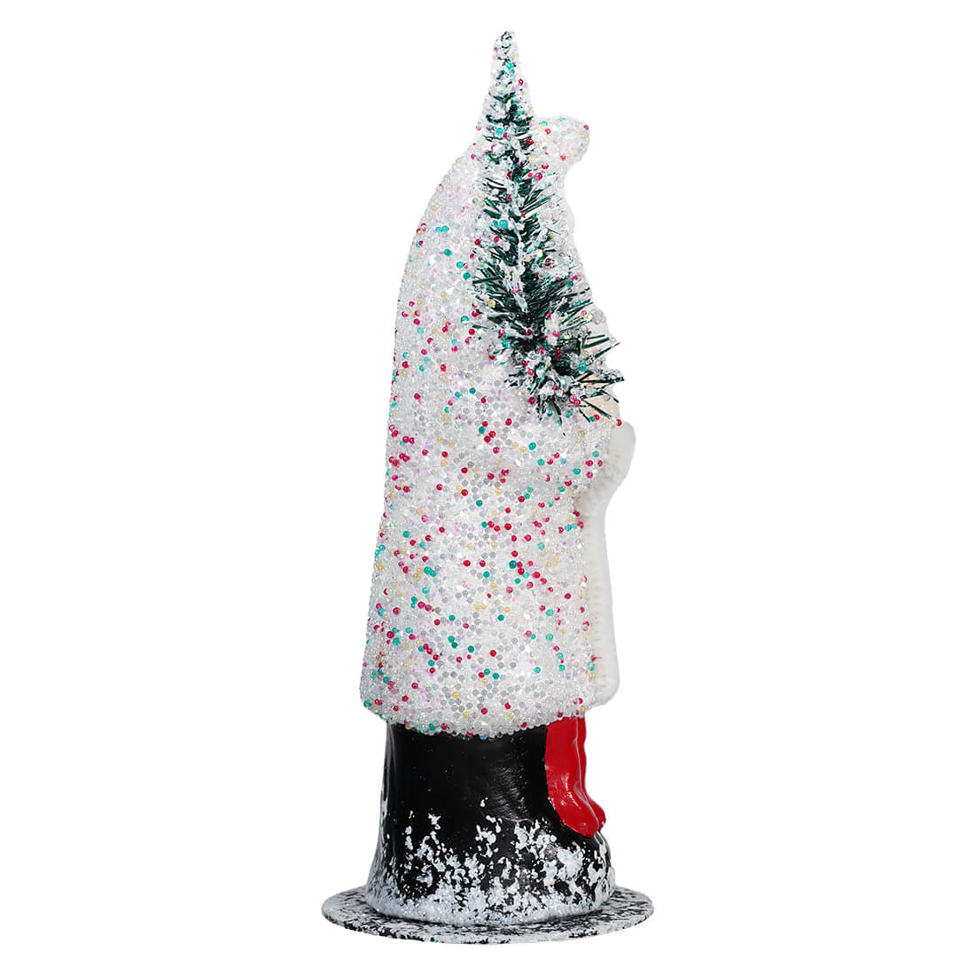 Ino Schaller Confetti Beaded Coat Santa Holding Tree
