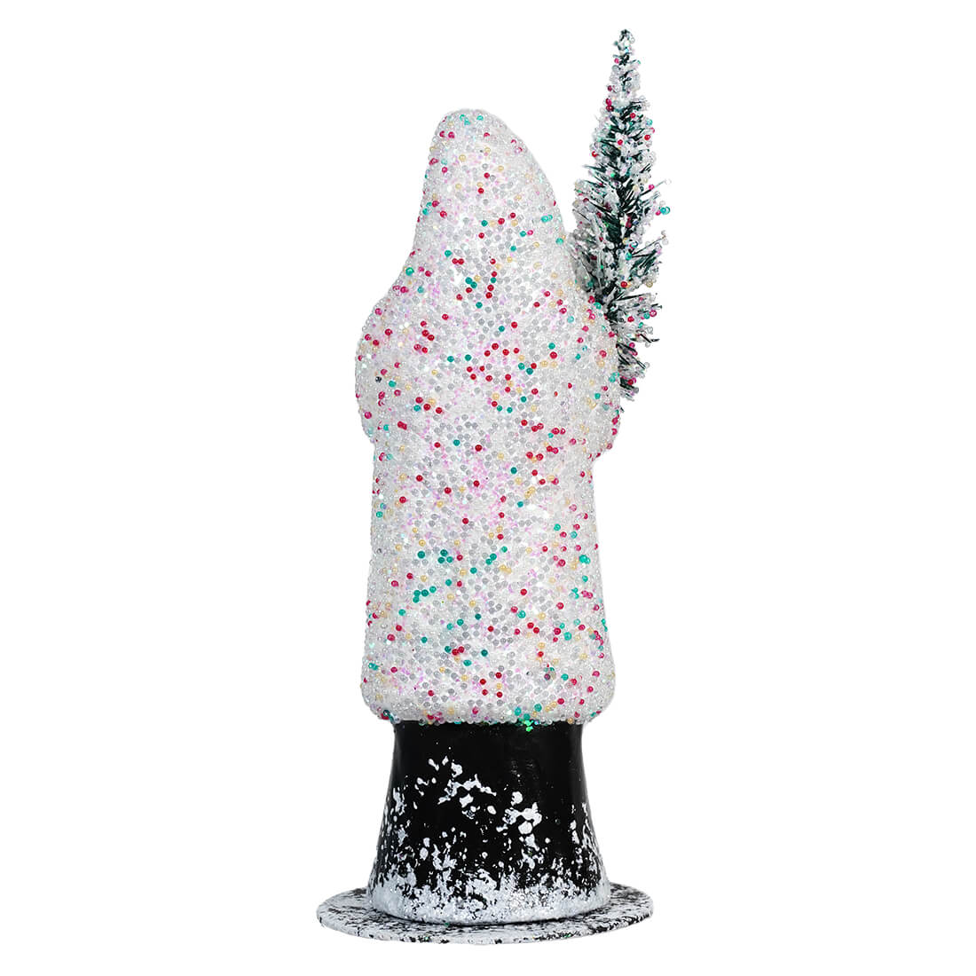 Ino Schaller Confetti Beaded Coat Santa Holding Tree