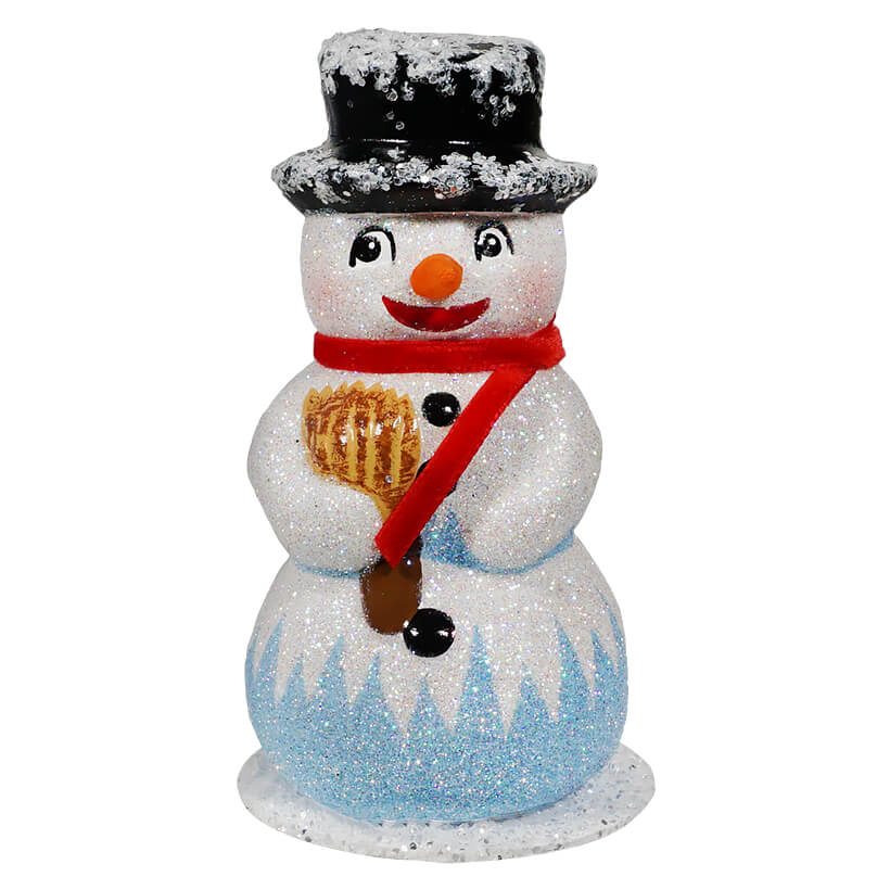 Top Hat Snowman With Broom