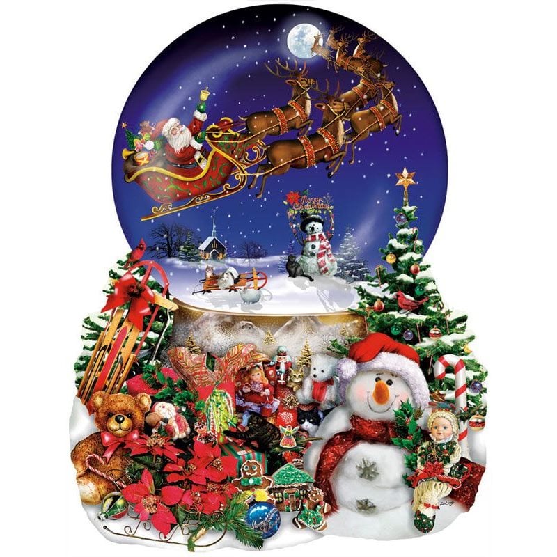 Santa's Snow Globe Christmas Puzzle