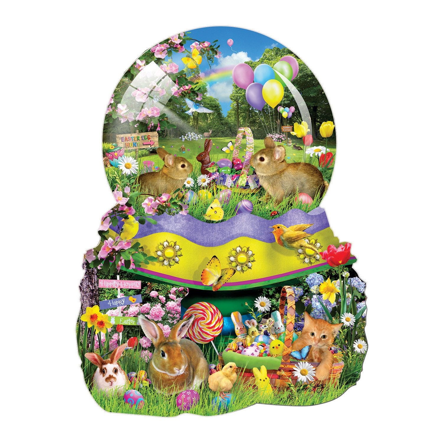 Easter Globe Shaped Puzzle