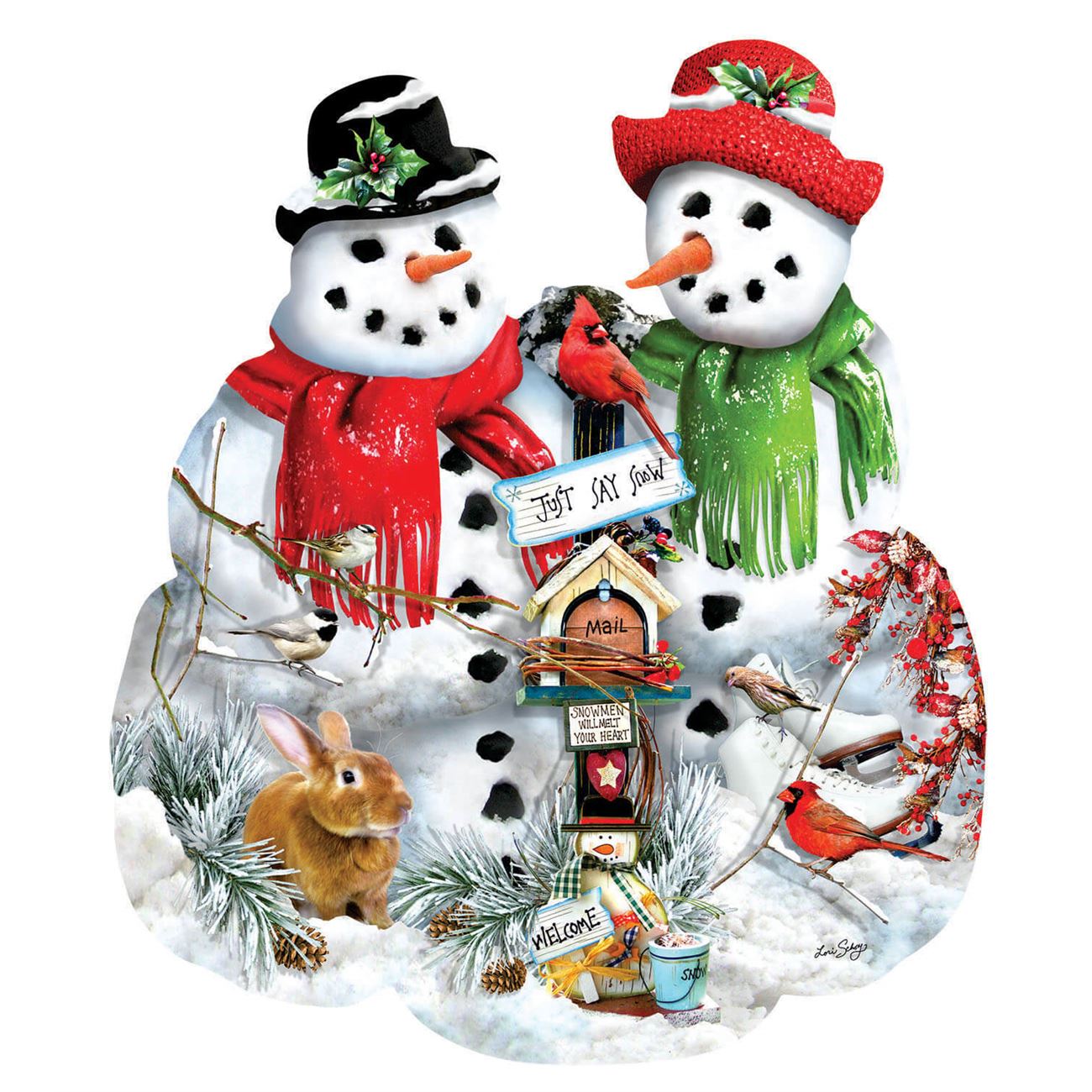 Snow Family Shaped Puzzle