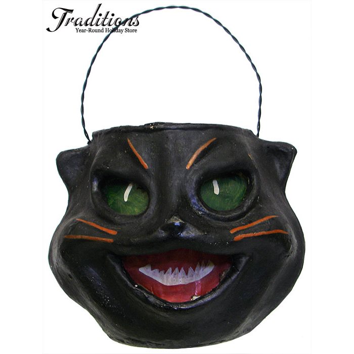 Vintage Black Cat Head Bucket