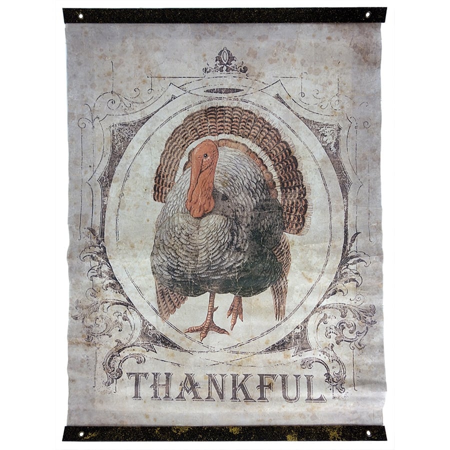 Thankful Turkey Hanging Scroll