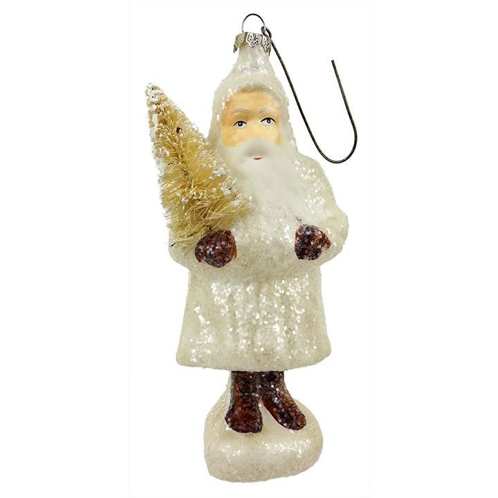 Winter White Santa with Tree Ornament