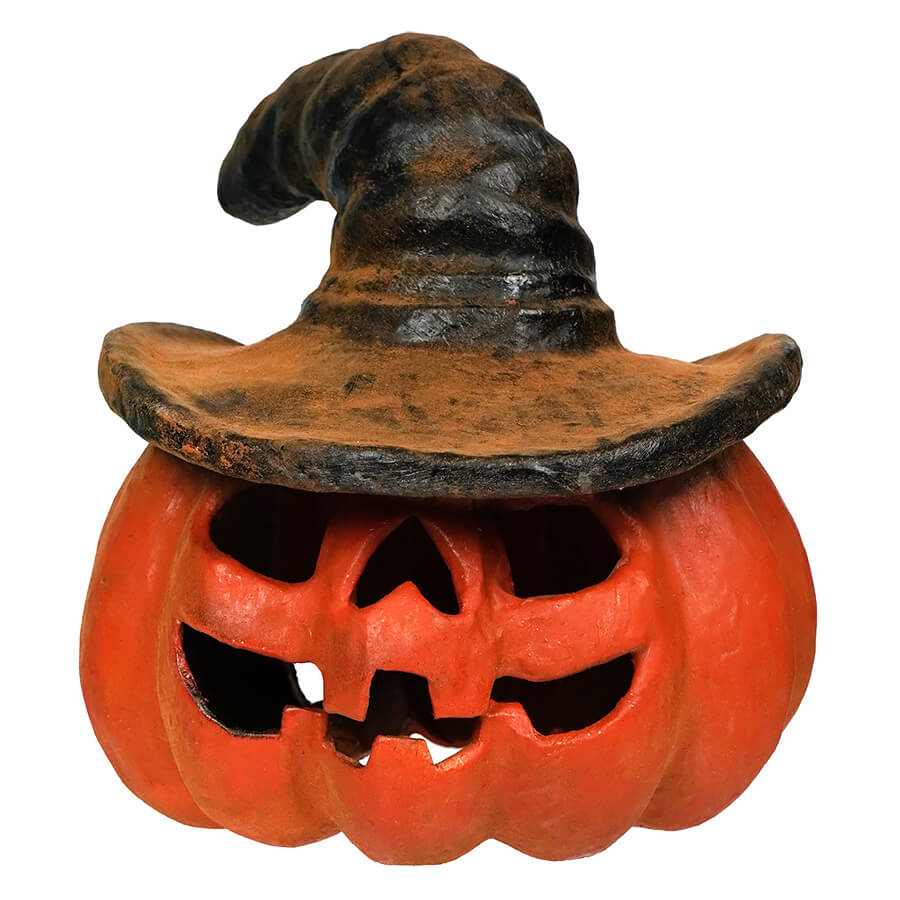 Carved Pumpkin With Black Hat