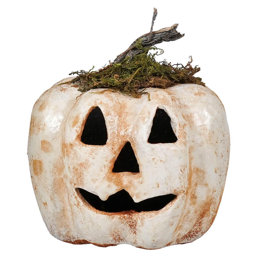 White Small Carved Pumpkin