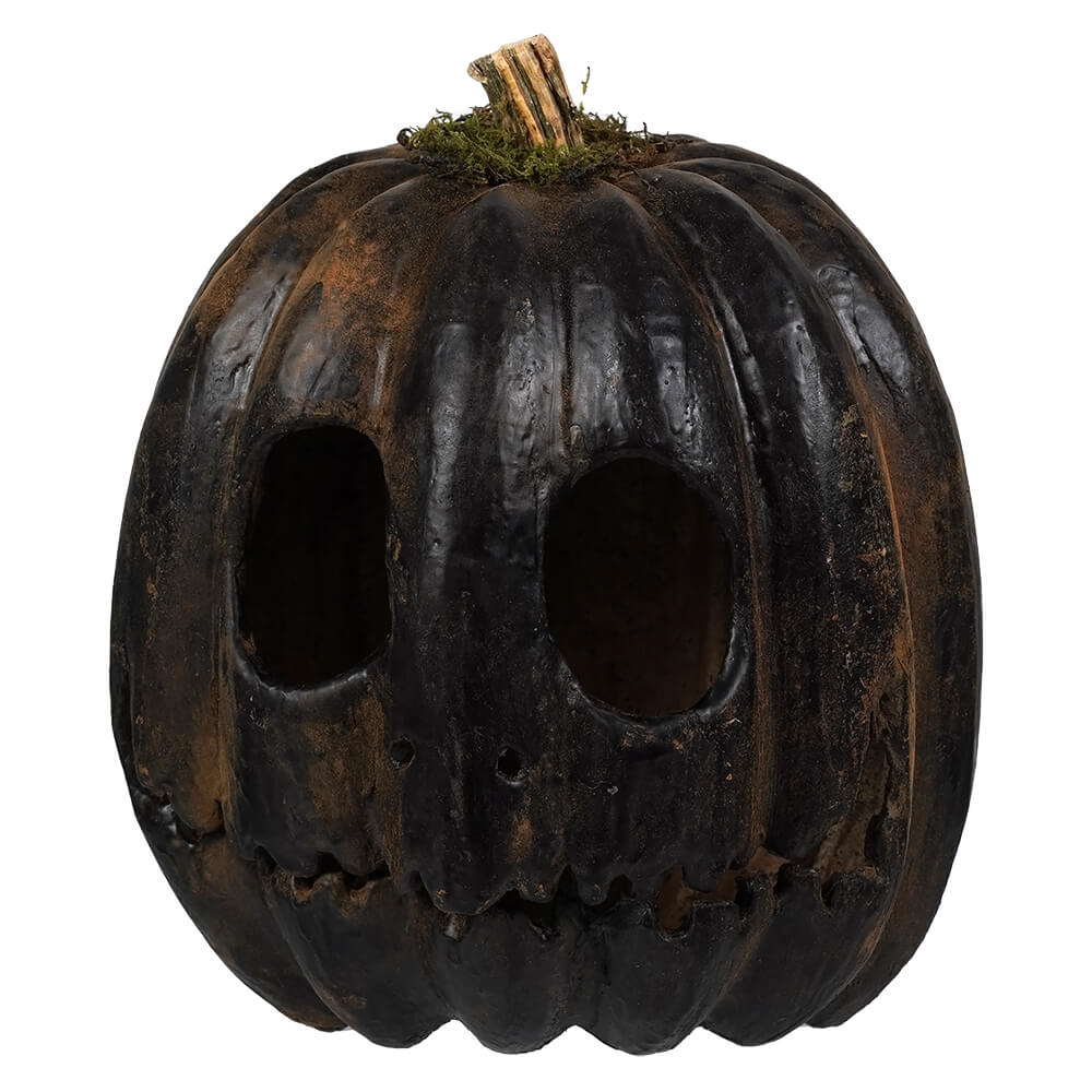 Black Ghost Faced Pumpkin