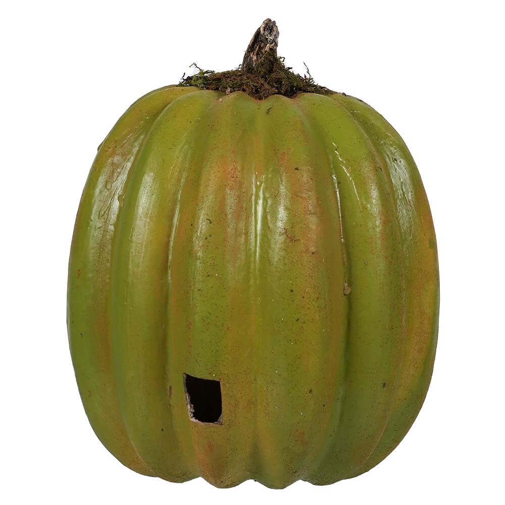 Green Ghost Faced Pumpkin