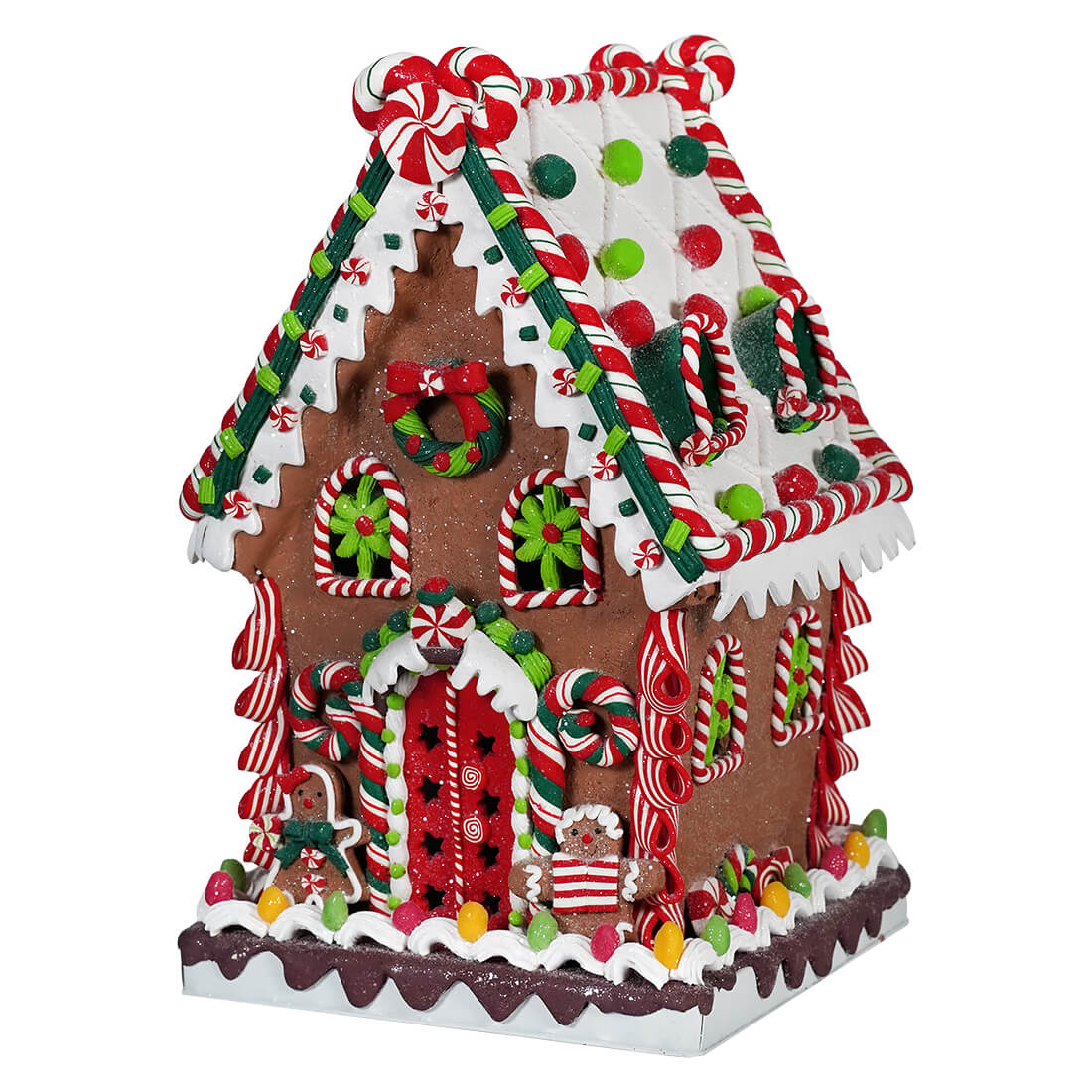 Candy Cane & Gumdrop Gingerbread House