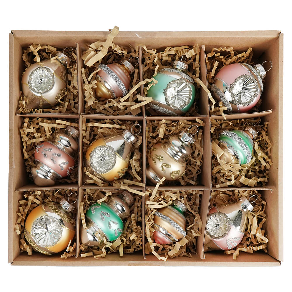 Pastel Vintage Ornaments Set/12