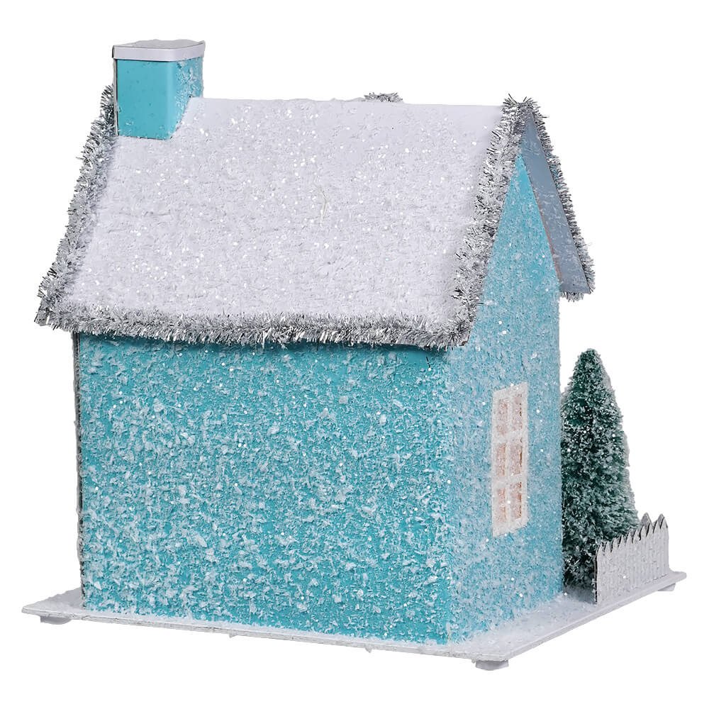 Frosted Blue Lighted Paper House
