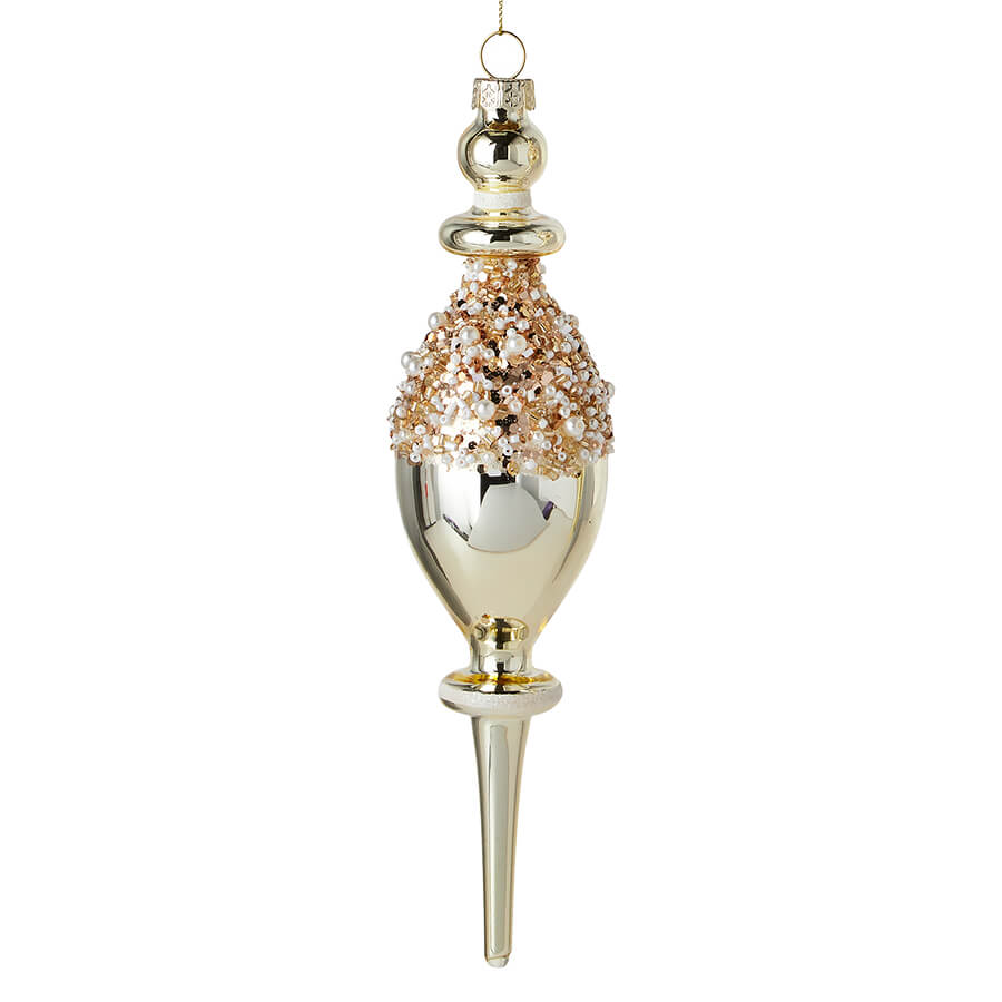 Pearl Beaded Finial Ornament
