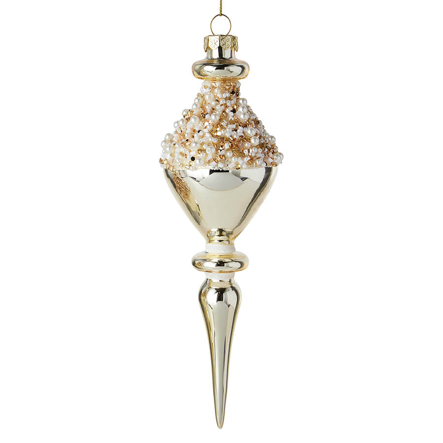 Pearl Beaded Finial Ornament