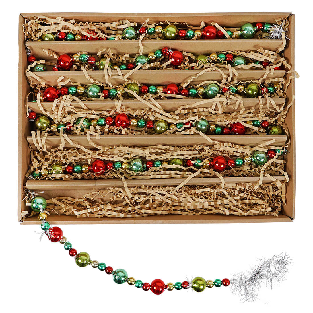 Red, Green & Blue Beaded Garland