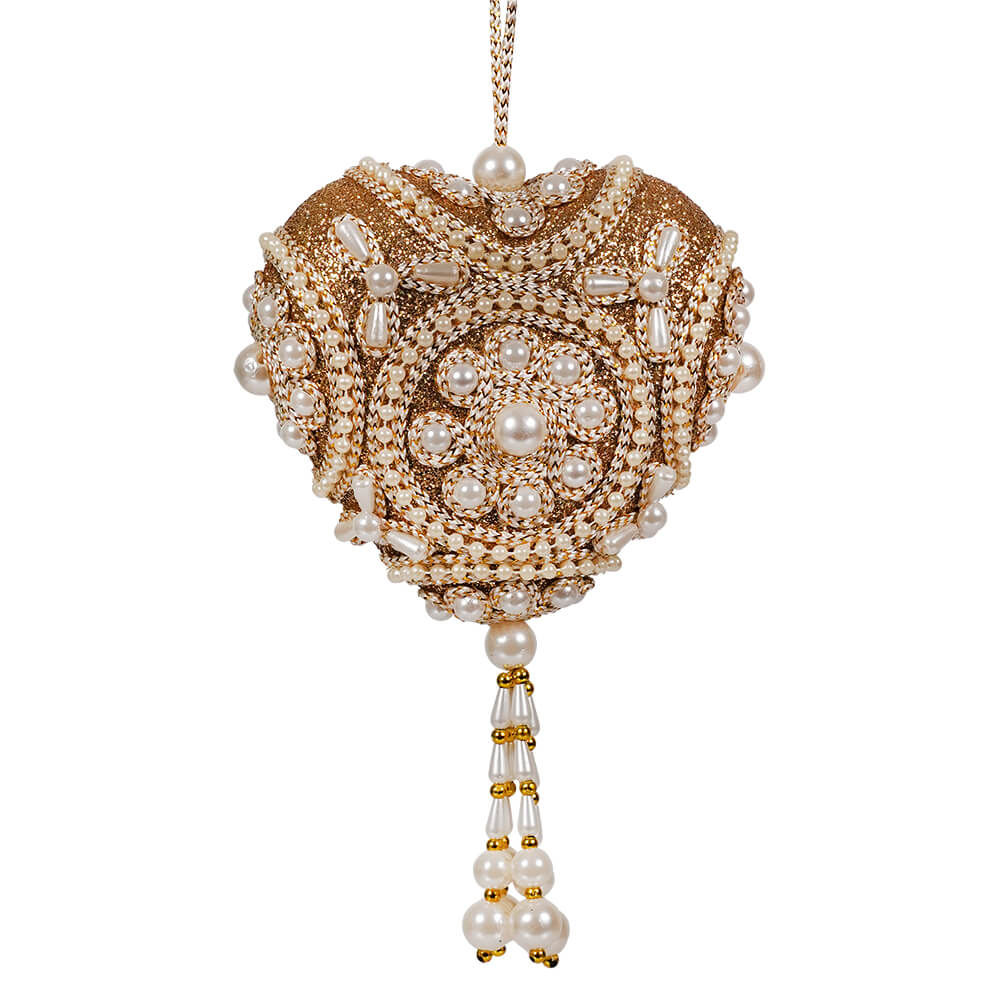 Gold & Silver Cathedral Heart Ornament