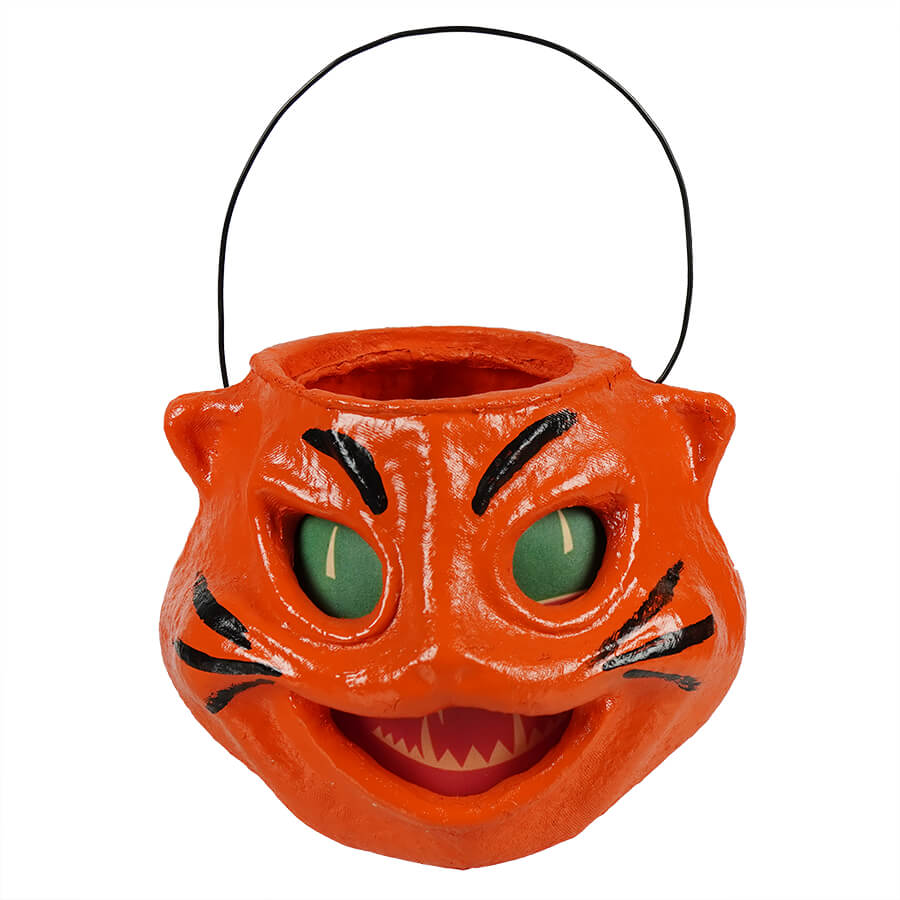 Orange Cat Head Bucket