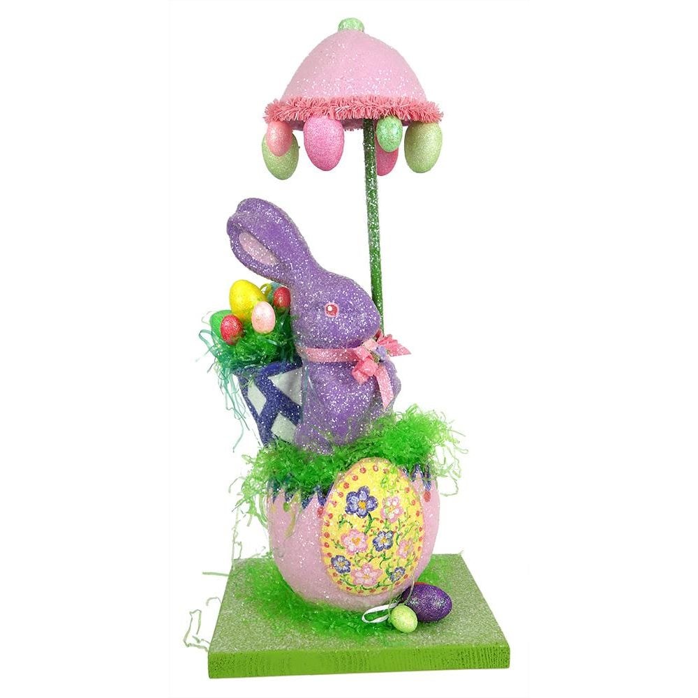 Purple Rabbit in Egg with Pink Egg Umbrella