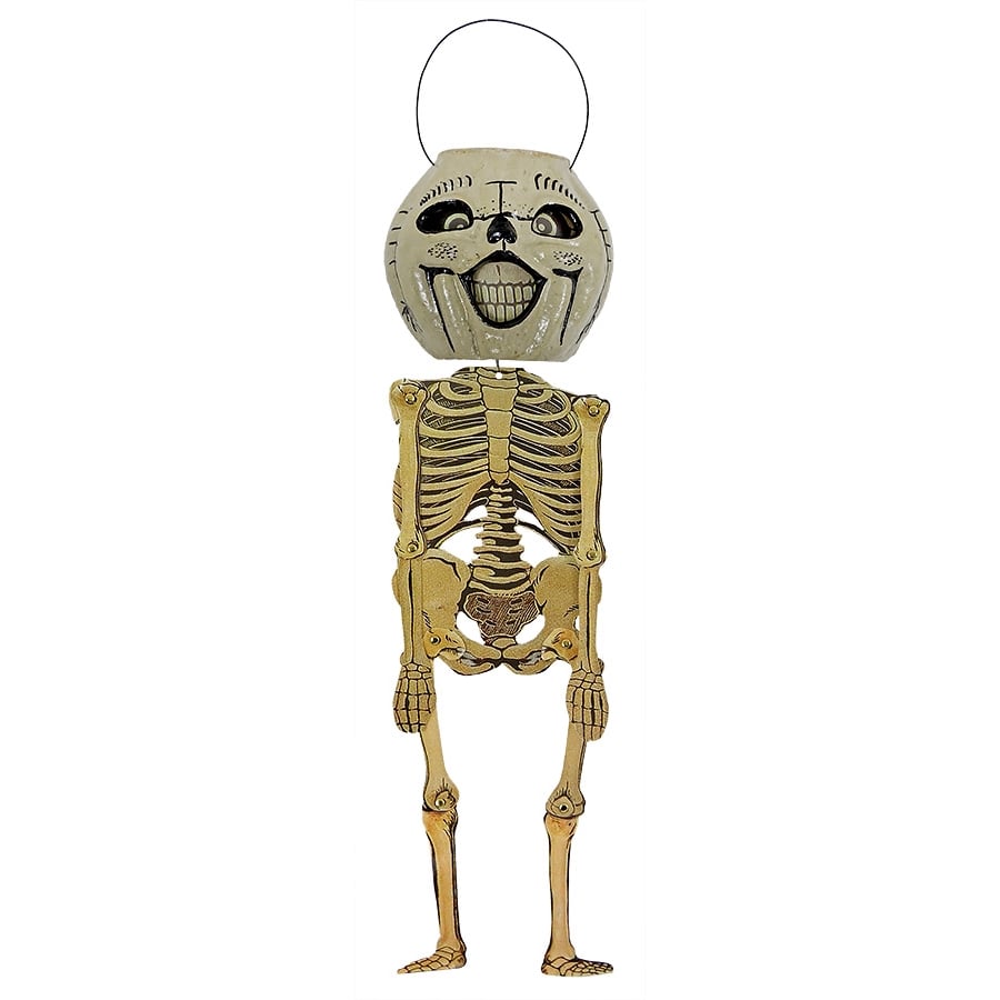 Skeleton Pumpkin Head Hanger