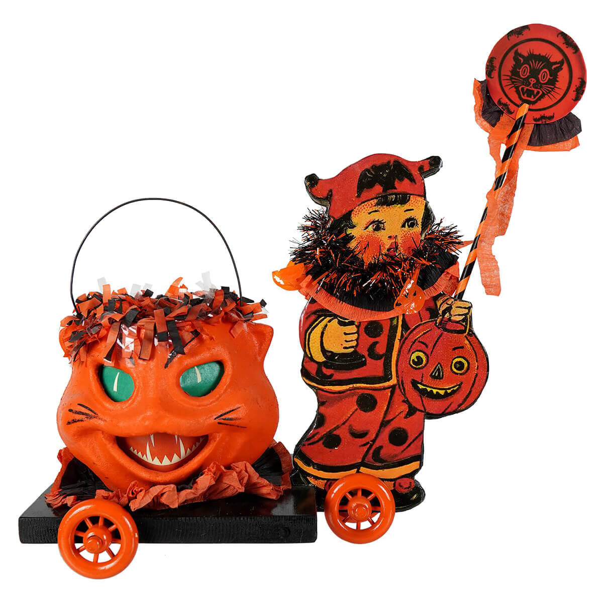 Trick or Treat Child with Pull Toy