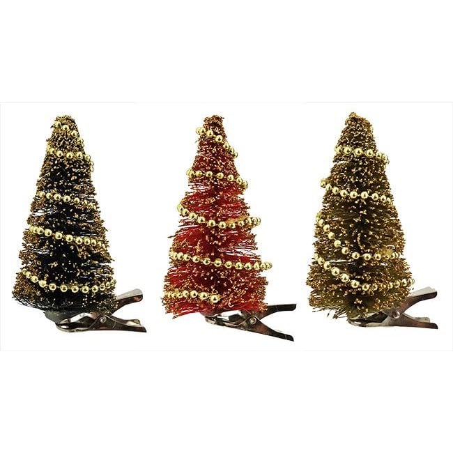 Bottle Brush Tree Clip Ornaments