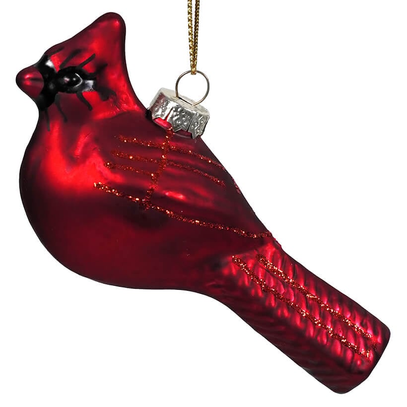 Hand Blown Glass Cardinal Ornament