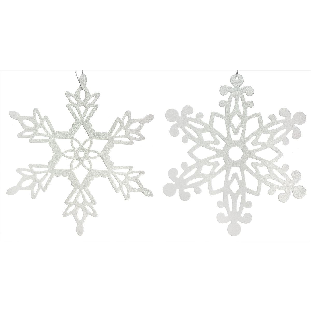 White Hanging Snowflakes Set/2