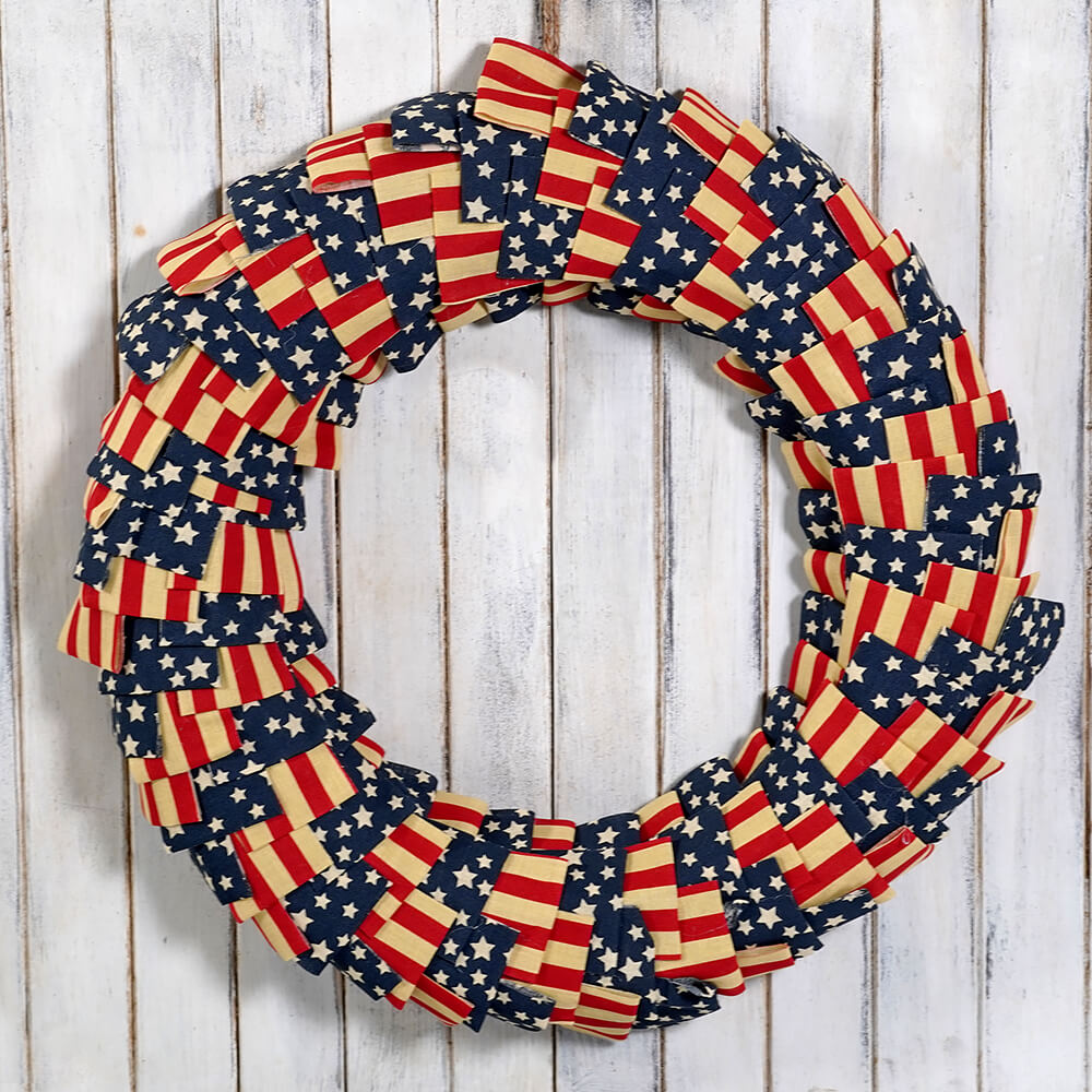 Americana Fabric Wreath