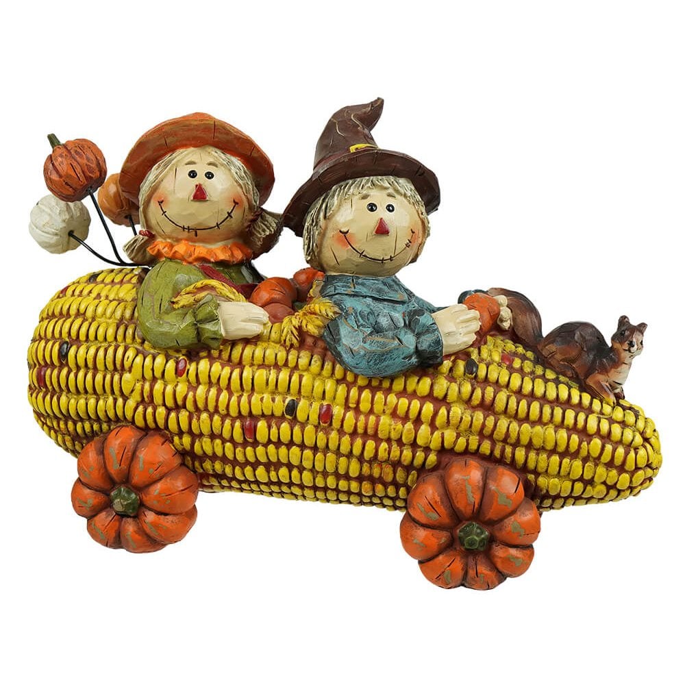 Scarecrows in Corn Cob Car