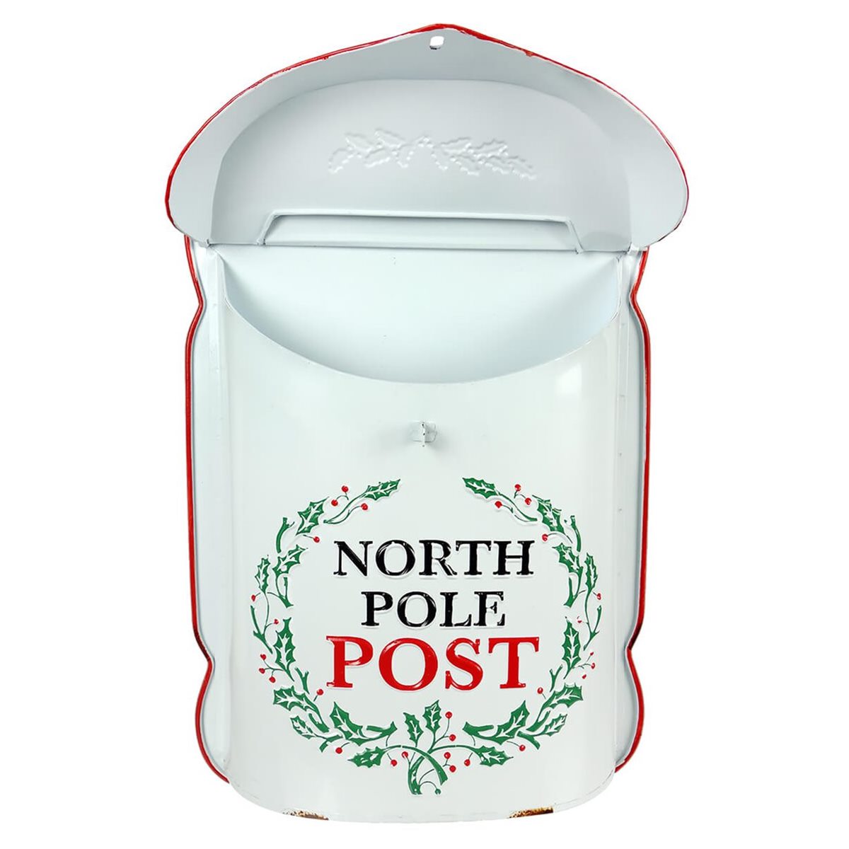 White North Pole Post Mailbox