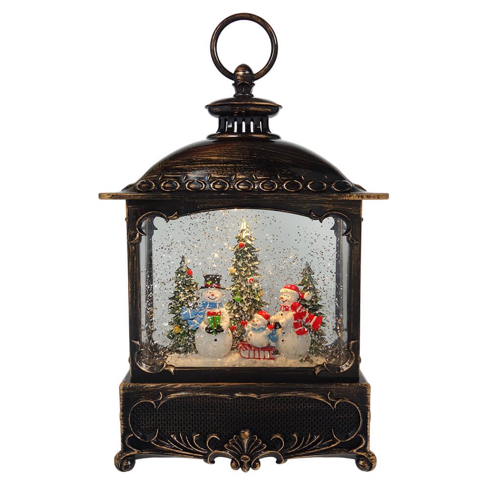 Christmas Snow Family Lighted Lantern