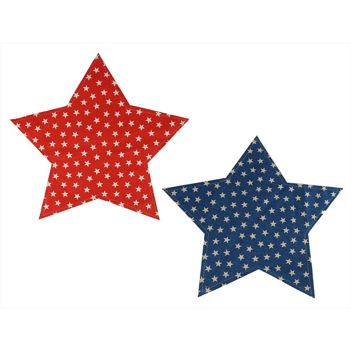 Fabric Americana Star Placemats Set/2