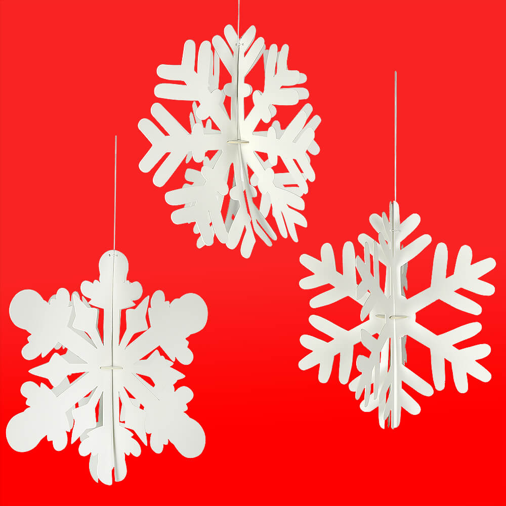 Paper Snowflake Ornaments Set/3