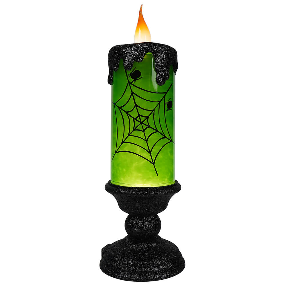 Green Lighted Water Globe Candle