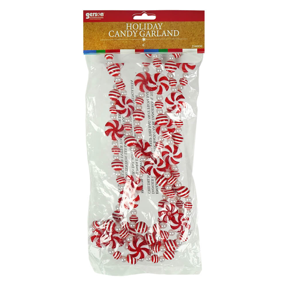 Red & White Holiday Candy Garland