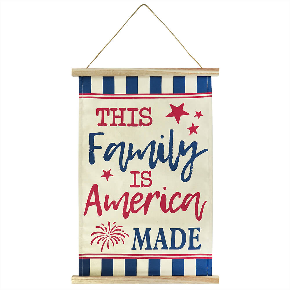This Family is America Made Canvas Hanger