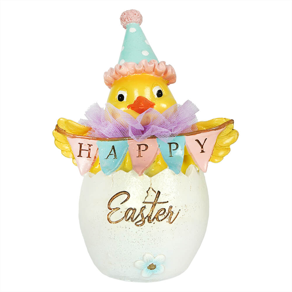 Happy Easter Banner Chick Figure