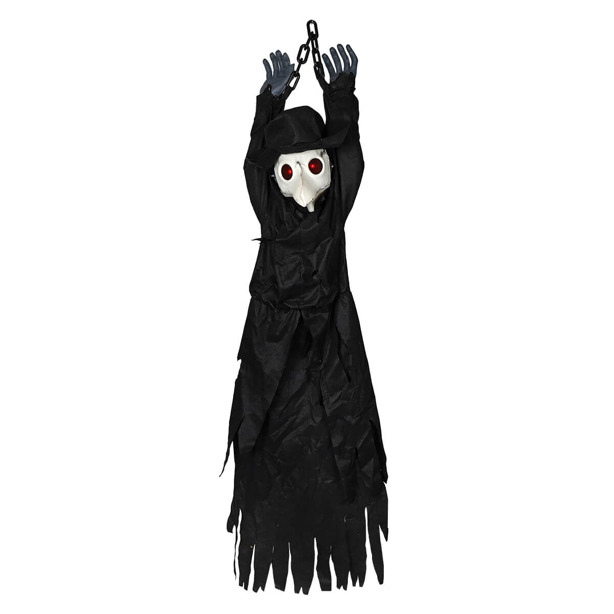 Lighted Animated Halloween Hanging Plague Doctor Decor