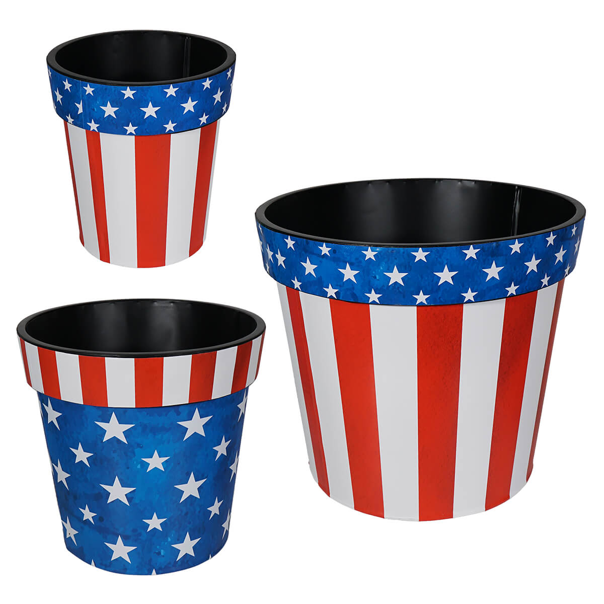 Nesting Metal Americana Buckets Set/3