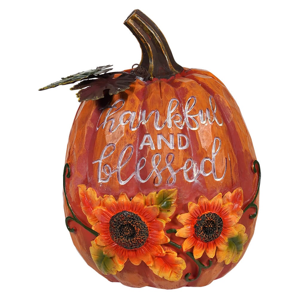 Thankful & Blessed Resin Harvest Pumpkin