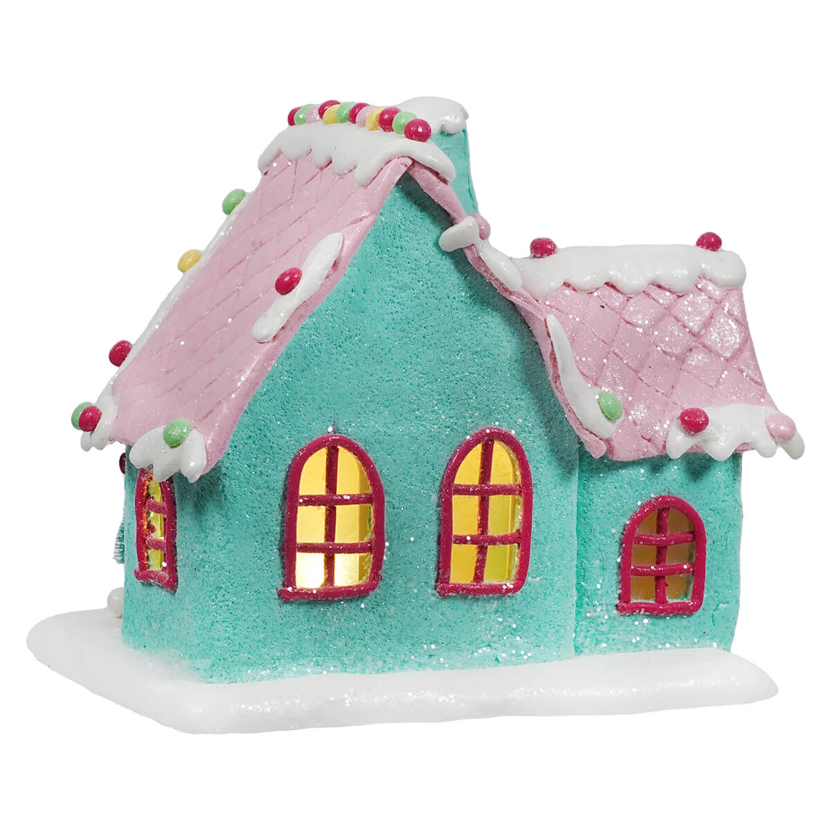 Lighted Claydough Pastel Gingerbread House