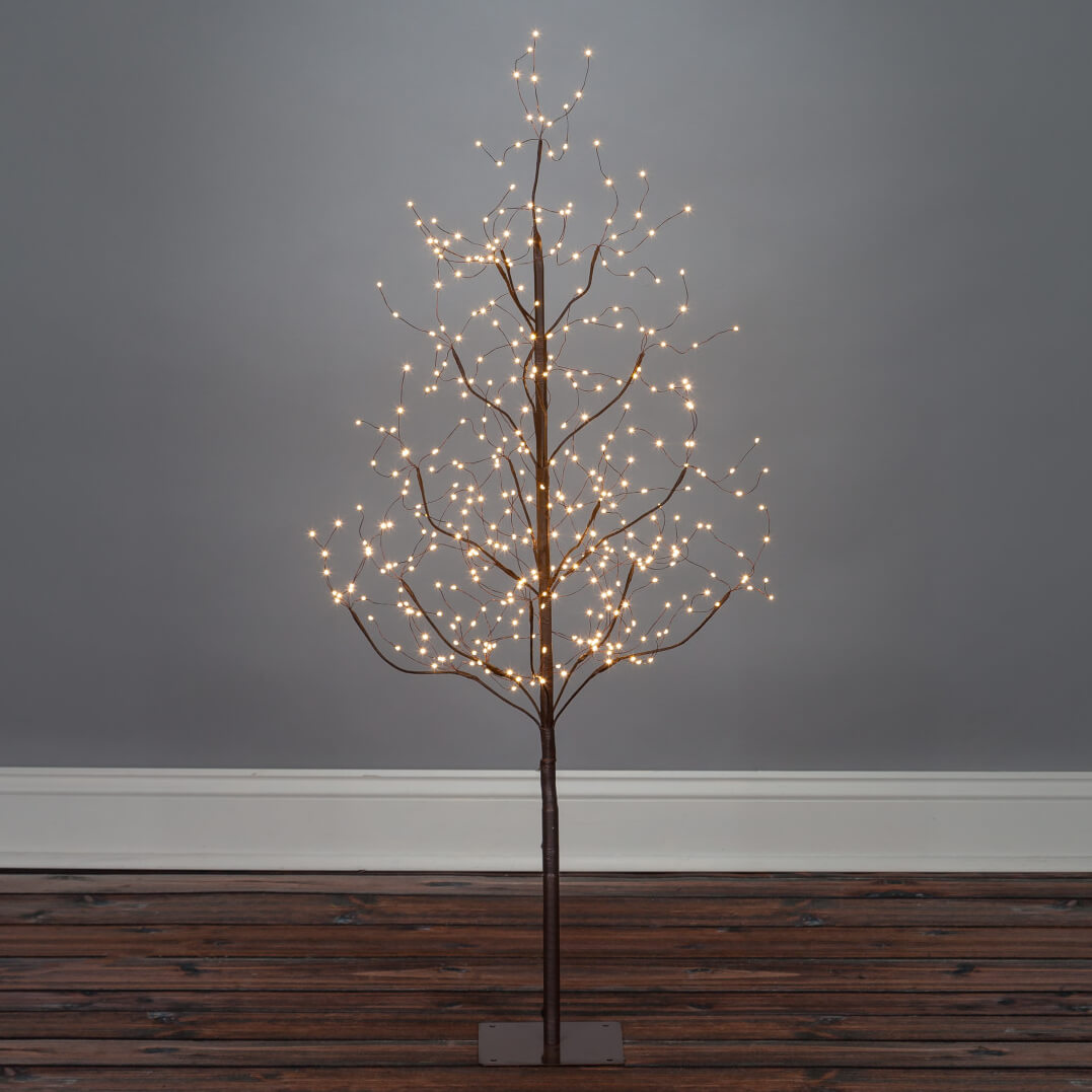 4ft Electric Brown LED Tree