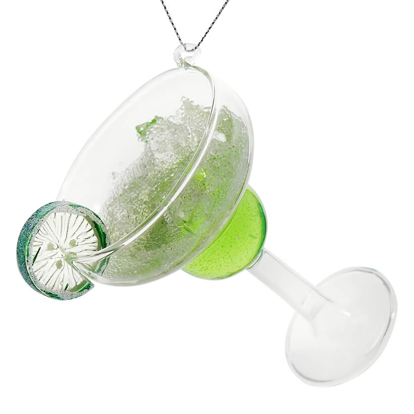 Green Glass Margarita Cocktail Ornament