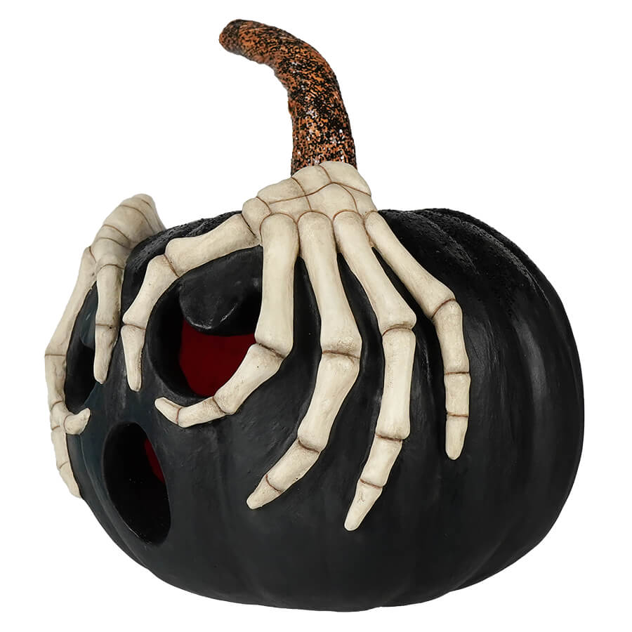 Jack O' Lantern with Skeleton Hands